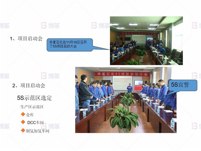 項目啟動 某化工廠生產區(qū)5S改善案例 項目啟動